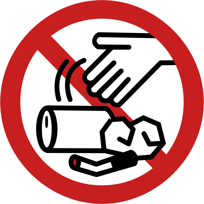Clipart mit Schild zur Abfallvermeidung